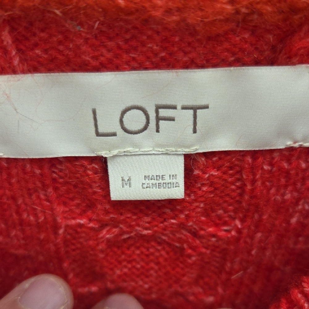 $5/$25-LOFT Vibrant Red Knit Dress- EUC - Picture 2 of 5